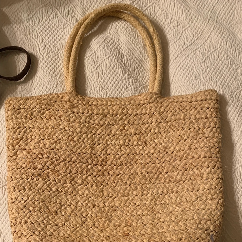 Vintage straw tote by Old Navy